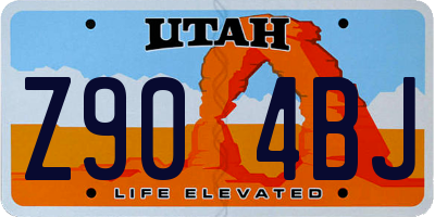 UT license plate Z904BJ