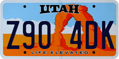 UT license plate Z904DK