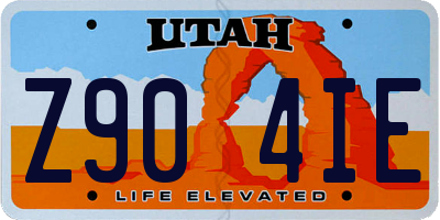 UT license plate Z904IE