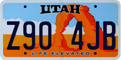 UT license plate Z904JB