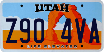 UT license plate Z904VA