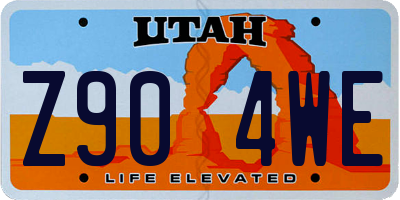 UT license plate Z904WE