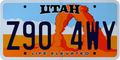 UT license plate Z904WY