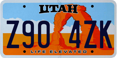 UT license plate Z904ZK