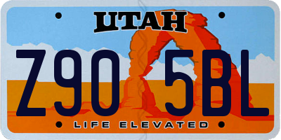 UT license plate Z905BL