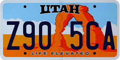 UT license plate Z905CA