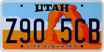 UT license plate Z905CB