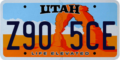 UT license plate Z905CE