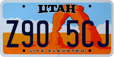UT license plate Z905CJ