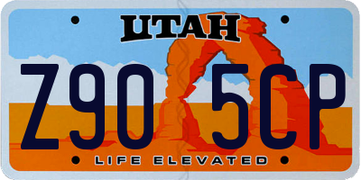 UT license plate Z905CP