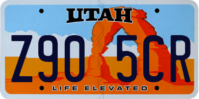 UT license plate Z905CR