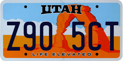 UT license plate Z905CT