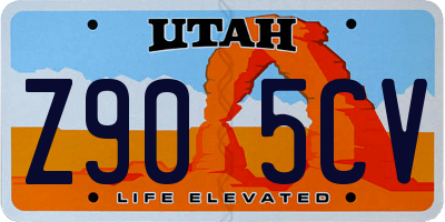 UT license plate Z905CV