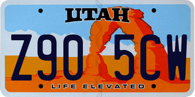 UT license plate Z905CW