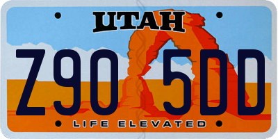 UT license plate Z905DD
