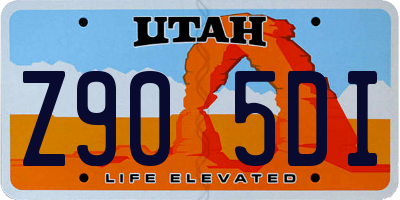 UT license plate Z905DI