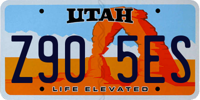 UT license plate Z905ES
