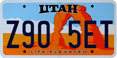 UT license plate Z905ET