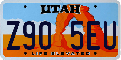 UT license plate Z905EU