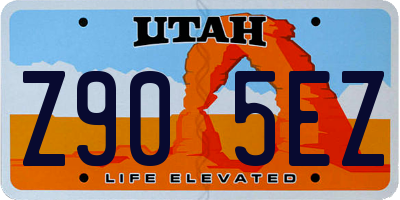UT license plate Z905EZ