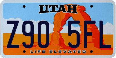 UT license plate Z905FL