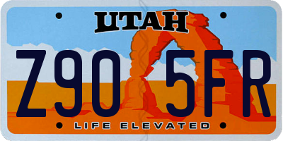 UT license plate Z905FR