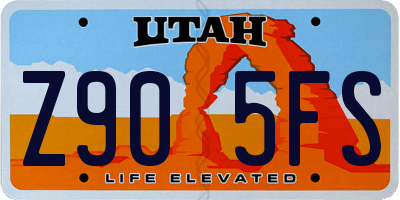 UT license plate Z905FS