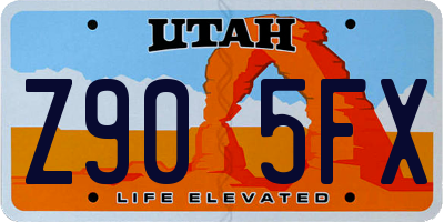 UT license plate Z905FX