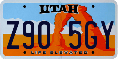 UT license plate Z905GY