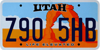 UT license plate Z905HB