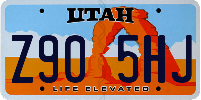 UT license plate Z905HJ