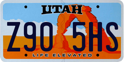 UT license plate Z905HS