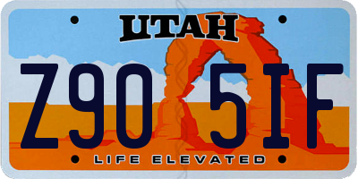 UT license plate Z905IF
