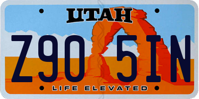 UT license plate Z905IN