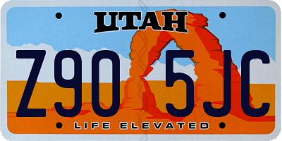 UT license plate Z905JC