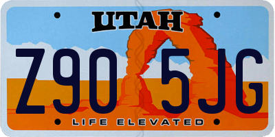 UT license plate Z905JG