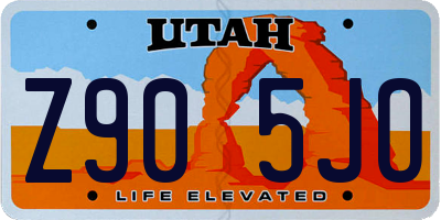 UT license plate Z905JO