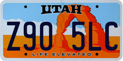 UT license plate Z905LC