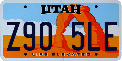 UT license plate Z905LE