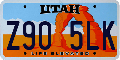 UT license plate Z905LK