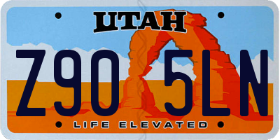 UT license plate Z905LN