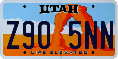 UT license plate Z905NN