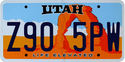 UT license plate Z905PW
