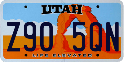 UT license plate Z905QN