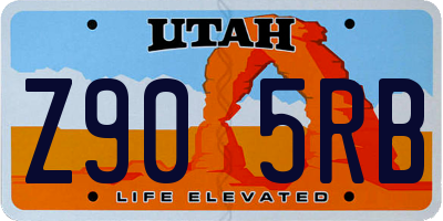 UT license plate Z905RB
