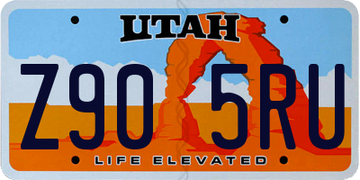UT license plate Z905RU