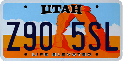 UT license plate Z905SL