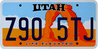 UT license plate Z905TJ