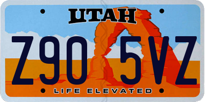 UT license plate Z905VZ