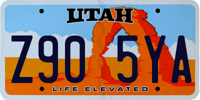 UT license plate Z905YA